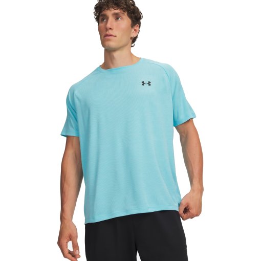 Photo produit de Under Armour Tee-shirt à Manches Courtes Homme - UA Tech™ Textured - Fresco Blue/Black