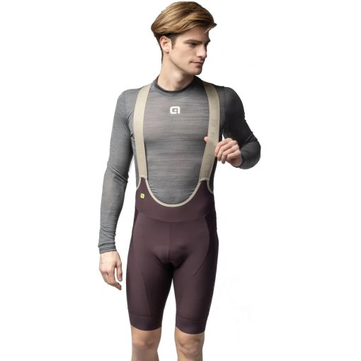 Billede af Alé PR-E Magic Colour Winter Cyclingshorts til herrer - brownie