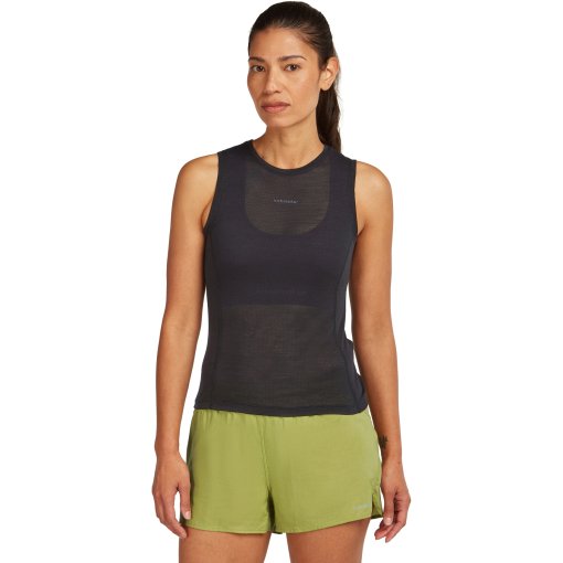 Foto de Icebreaker Camiseta sin Mangas Mujer - Merino 75 Cool-Lite™ Featherlight™ - Negro