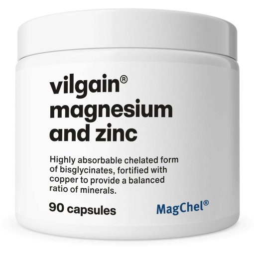Produktbild von Vilgain Magnesium und Zink - Nahrungsergänzung - 90 Kapseln