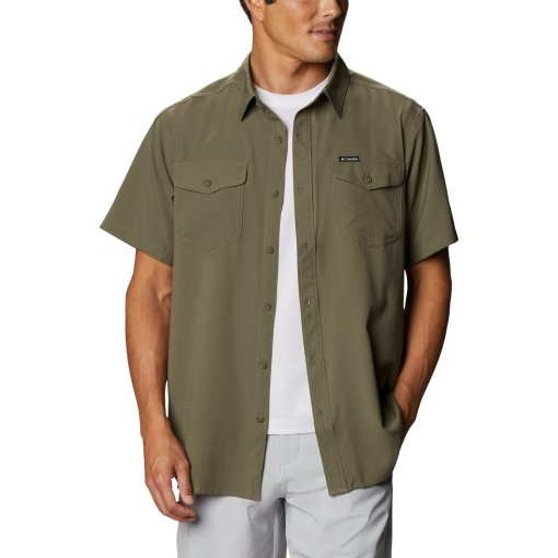 Immagine prodotto da Columbia Camicia a Maniche Corte Uomo - Utilizer II Solid - Stone Green
