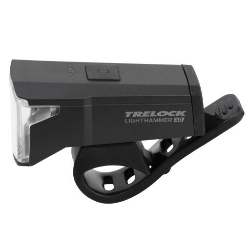 Feu Stop Vélo Trelock LS 614 Feu Arrière Dynamo Trelock LS 614 Duo Flat - Fonction Stop, 6-12V, Homologué StVZO Feu Vélo Noir 500m Visibilité