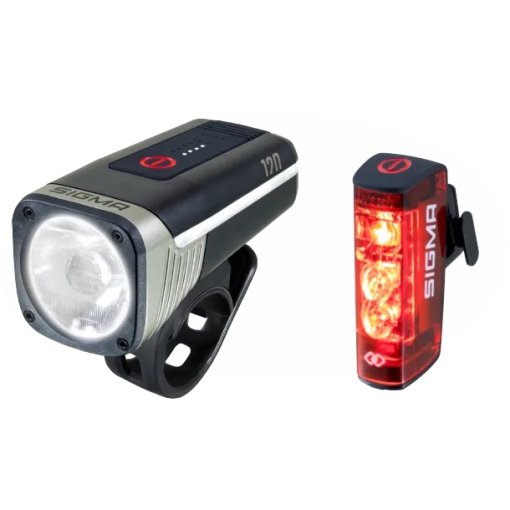 Billede af SIGMA Aura 120 Link Forlygte + Hiro 50 Link baglygte