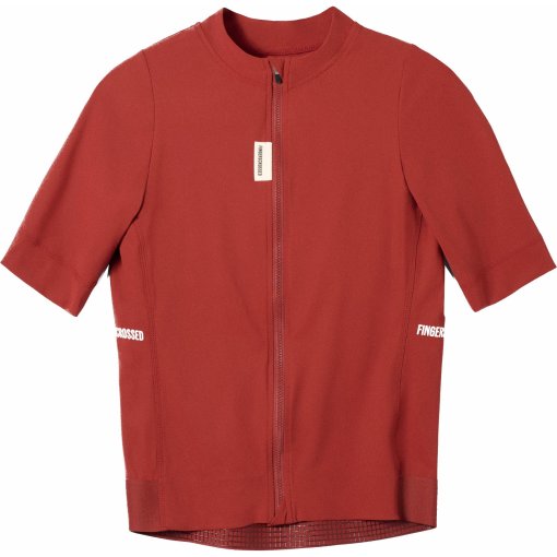 Immagine prodotto da FINGERSCROSSED Maglia a Maniche Corte Uomo - Road - Brick