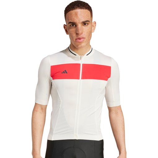 Foto de adidas Maillot CIclismo Hombre - Heritage Tempo 3-Stripes - chalk white/pure ruby JF8470