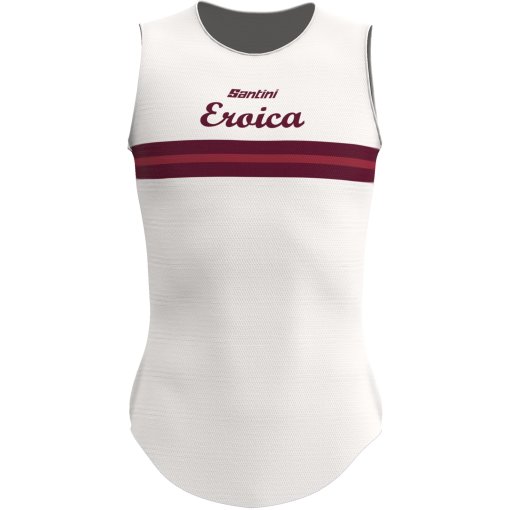 Photo produit de Santini Eroica Timo Maillot de corps sans manches pour hommes ER002GLLTIMO - white BI