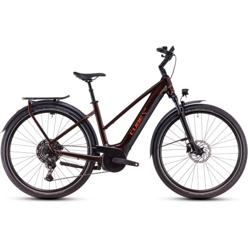 Foto de CUBE Bicicleta Eléctrica Trekking Mujer - TOURING HYBRID Pro 625 - 2025 - cinnamon / orange