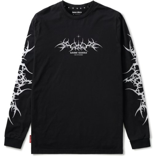 Productfoto van Loose Riders Tech Shirt met lange mouwen voor heren - Tribe Black