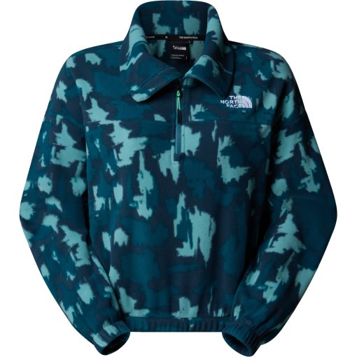 Foto de The North Face Jersey Polar Mujer - Mountain Athletics 1/2 Zip - Deep Cypress Painted Mountains Print