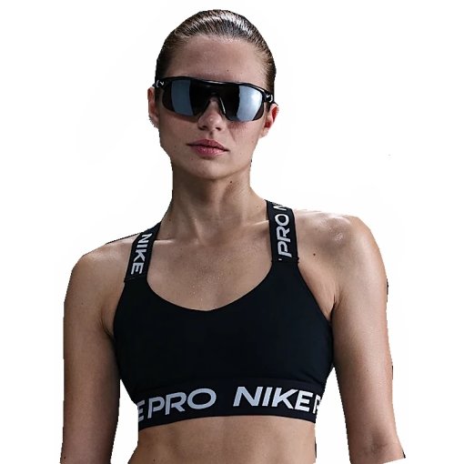 Foto de Nike Sujetador deportivo de sujeción media sin almohadillas Mujer - Pro - nero/nero/bianco HF5372-010