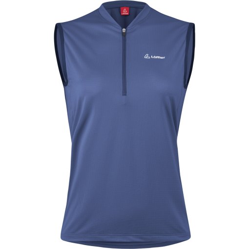 Foto de Löffler Camiseta sin Mangas Ciclismo Half Zip Mujer - Plain - provence blue 451