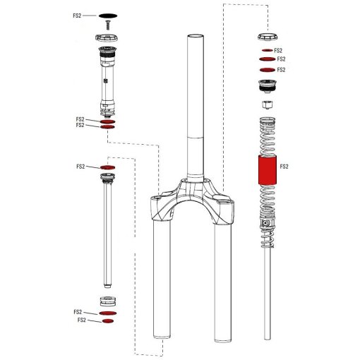 Immagine prodotto da RockShox Service Kit Full Paragon Silver A1 - 11.4018.056.001