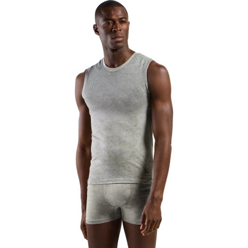 Immagine prodotto da Odlo Base Layer senza Maniche Uomo - Performance Light Rain-Dye - vetiver