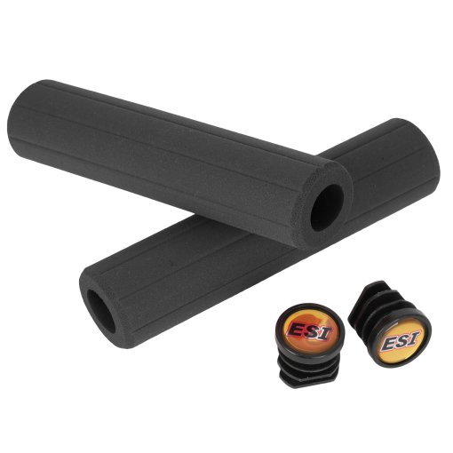 Produktbild von ESI Grips Ribbed Chunky Lenkergriffe - Black (Dark Charcoal Gray)