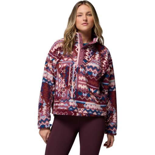 Produktbild von Columbia Helvetia II Printed Half Snap Fleecepullover Damen - Antique Mauve/Geomix