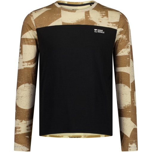 Productfoto van Mons Royale Diversion Merino Fietsshirt met Lange Mouwen Heren - mr grunge / black