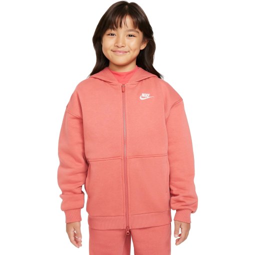 Produktbild von Nike Sportswear Club Fleece Oversized Jacke Kinder - adobe/white FD2931-655