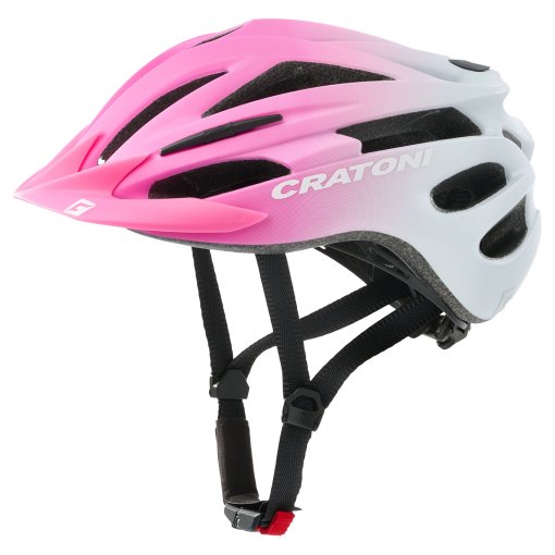 Zdjęcie: CRATONI Pacer Jr. Youth Kask rowerowy - pink-white matt