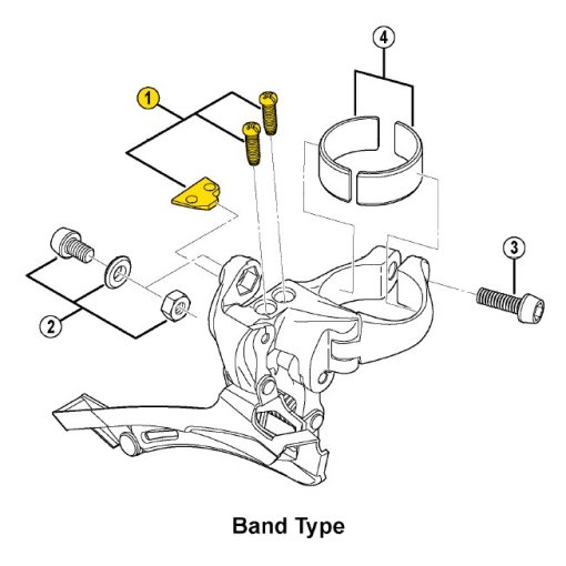 Immagine prodotto da Shimano Stroke Adjusting Screws with Plate for FD-5700 Front Derailleur - black