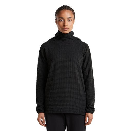 Slika izdelka Icebreaker Merino 400 RealFleece™ Grid Blackridge Pullover Hoodie Women - Black