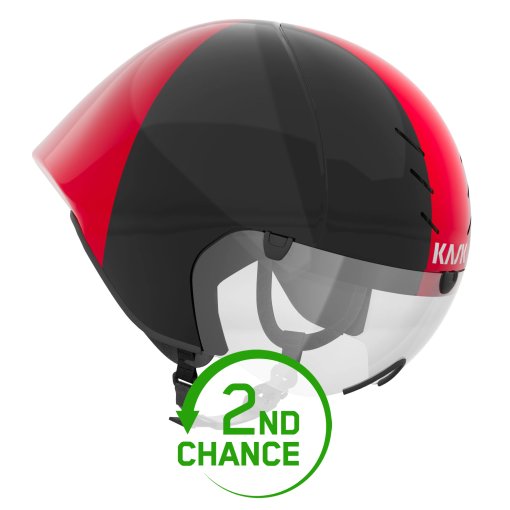 Produktbild von KASK Mistral Zeitfahrhelm - Black/Red - B-Ware