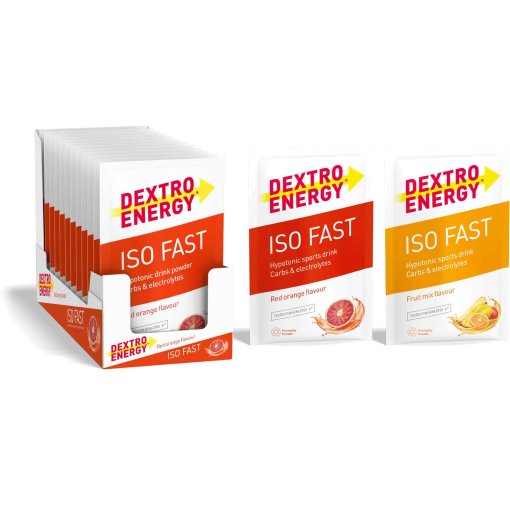 Foto de Dextro Energy* IsoFast - Hypotones Kohlenhydrat-Getränkepulver - 12x56g