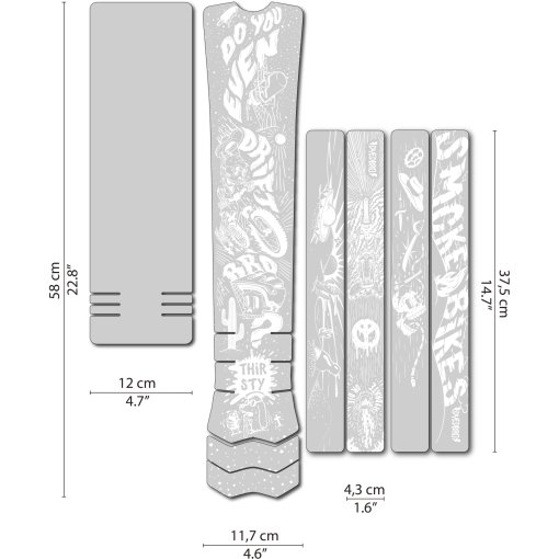 Immagine prodotto da DYEDBRO Pellicola Protettiva per Telaio - E-Bike Fluor - bianco