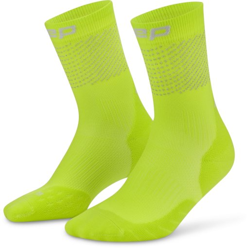 Productfoto van CEP Pro Run Reflective Mid Cut Compressiesokken 3.0 Heren - lime