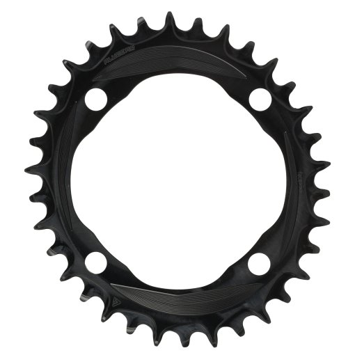 Produktbild von Alugear AERO Kettenblatt - MTB | 4x BCD 104 | 1-fach | Narrow/Wide | für SRM Powermeter Kurbeln - oval | schwarz