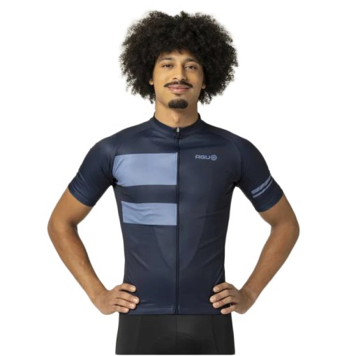 Immagine prodotto da AGU Maglia a Maniche Corte Uomo - Essential Stripes - deep blue