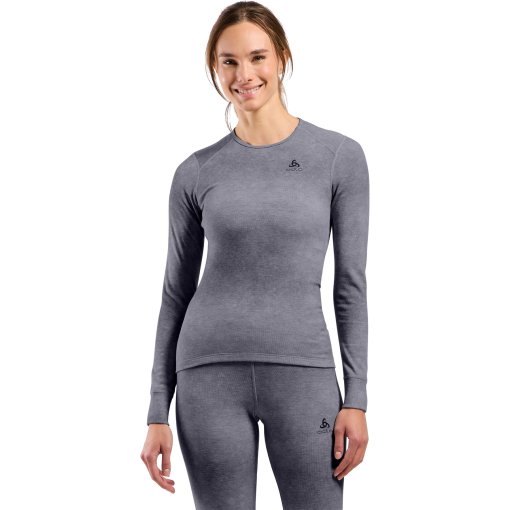 Foto de Odlo Camiseta Interior Manga Larga Mujer - Odlo x POW Collective Voices Active Warm Print - skipper blue