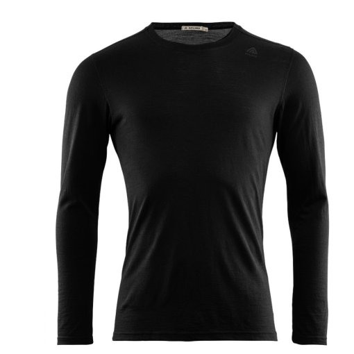 Produktbild von Aclima Lightwool Unterhemd Langarm Herren - jet black