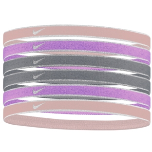 Produktbild von Nike Swoosh Sport Metallic Haarband - 6er Pack - red stardust/rush fuchsia/metallic silver 646