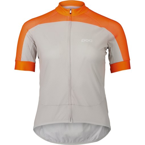 Produktbild von POC Essential Road Logo Trikot Damen - 8666 Zink Orange/Granite Grey