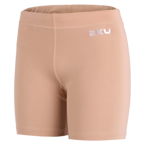 Foto de 2XU Malla Corta Mujer - Core Compression 5&quot; Game Day - beige/silver
