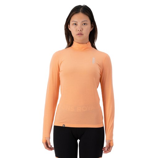 Foto de Mons Royale Camiseta Interior Manga Larga Mujer - Cascade Merino Mock Neck - punch