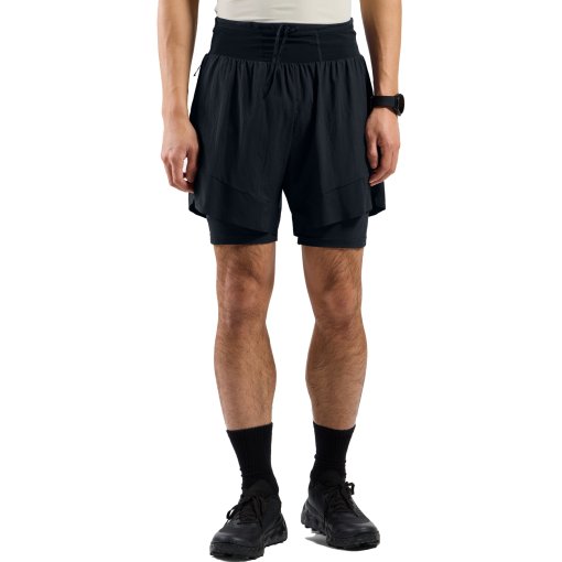 Foto de Odlo Pantalones Cortos Trail Running 2 en 1 Hombre - X-Alp 6 Inch - negro