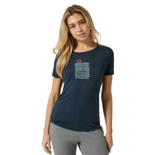 Produktbild von SUPER.NATURAL Sea Line T-Shirt Damen - Blueberry/Various