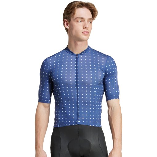 Foto de adidas Maillot Ciclismo Hombre - Tempo 3-Stripes Sunshine Mosaic - dark blue/wonder silver JH3392