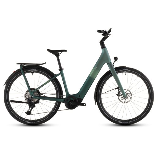 Productfoto van CUBE KATHMANDU HYBRID C:62 SLT 400X - Easy Entry - Carbon Trekking E-Bike - 2026 - seafoam / chrome