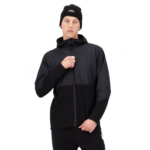 Photo produit de Mons Royale Veste Homme - Offgrid Merino Fleece Wind - noir
