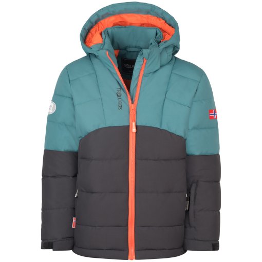 Foto de Trollkids Chaqueta Niño - Gryllefjord - Stormy Blue/Negro/Flame Orange