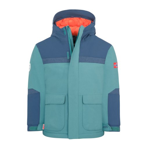 Foto de Trollkids Chaqueta Niño - Finnmark XT - Stormy Blue/Mystic Blue/Flame Orange