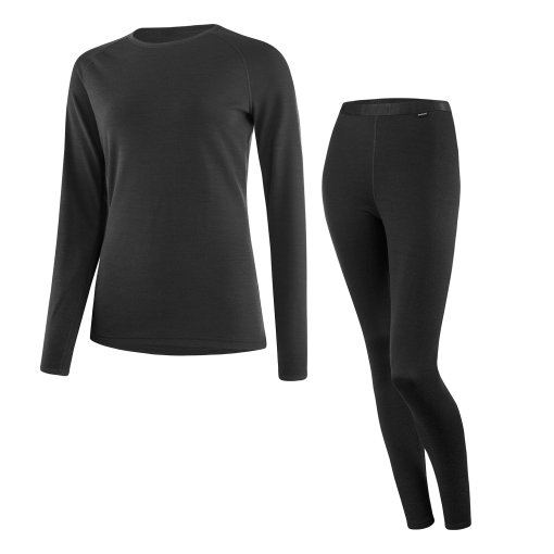 Foto de Löffler Juego de Ropa Interior Largo Mujer - Transtex® Merino - negro 990