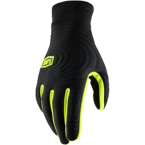Foto de 100% Guantes Ciclismo - Brisker Xtreme - negro/fluo yellow