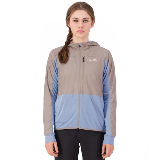 Picture of Mons Royale Diversion Merino Wind Jacket Women - moonstone / cinder