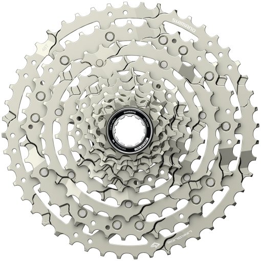 Productfoto van Shimano CS-LG400 Cassette - LinkGlide | 10-voudig | Polished Silver Edition