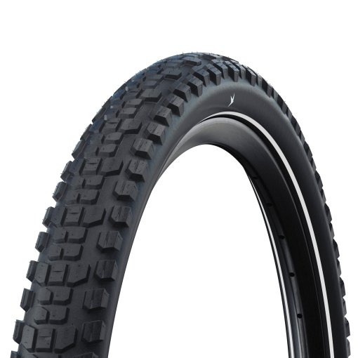 Photo produit de Schwalbe Pneu Tringle Rigide - Hybrid Johnny Watts Plus - Addix Green | DD - Green Guard | Radial | E-50 - 27.5x2.60&quot; | Black Reflex