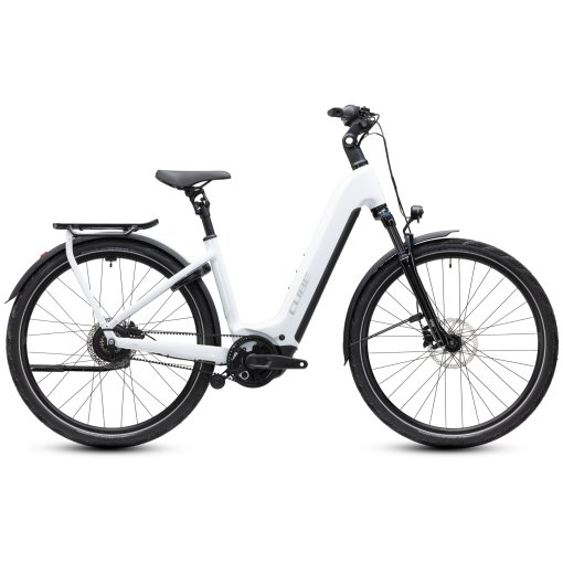 Foto de CUBE Bicicleta Eléctrica Trekking - Easy Entry - KATHMANDU HYBRID Deluxe Pro 800 - 2027 - metallicwhite / chrome