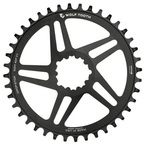 Produktbild von Wolf Tooth Direct Mount Kettenblatt Flattop für SRAM - Drop Stop - schwarz